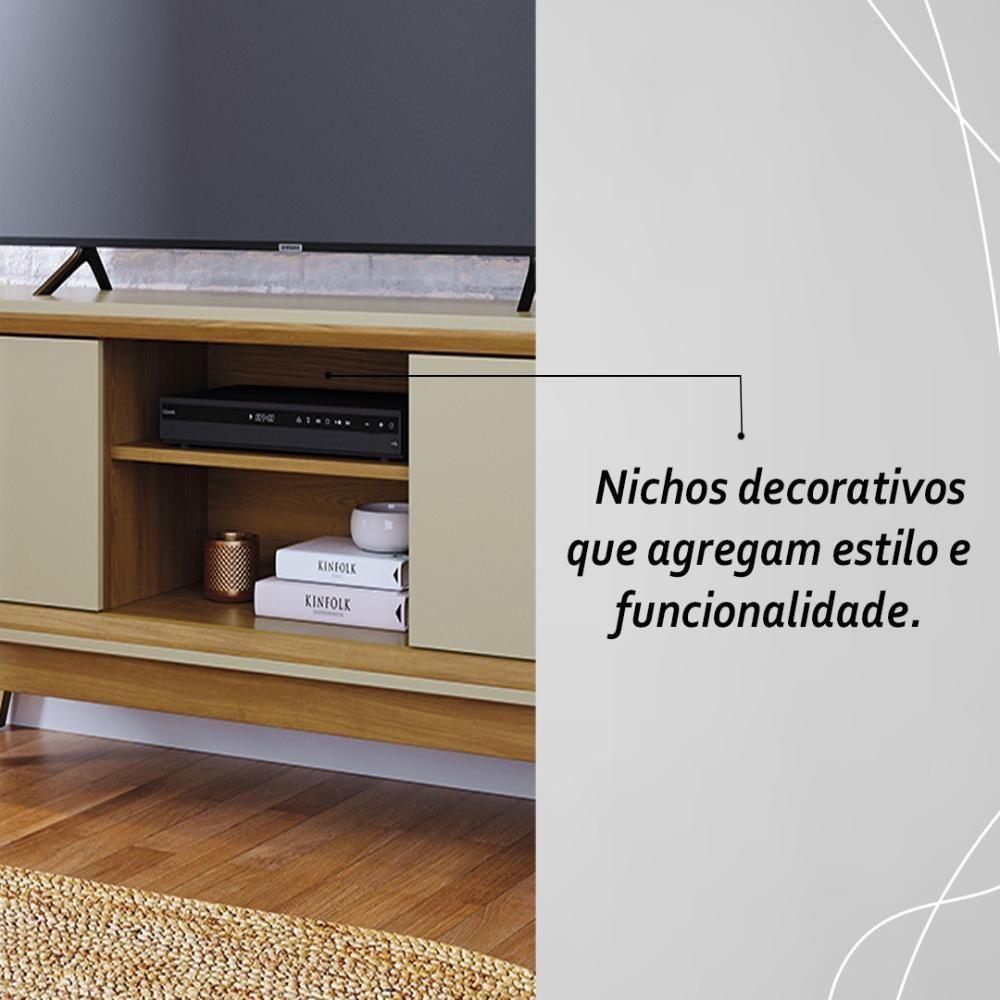 Rack Bancada 2 Portas Tvs Até 65 Polegadas Atlas - Cumaru Opala - 7