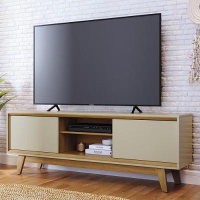 Rack Bancada 2 Portas Tvs Até 65 Polegadas Atlas - Cumaru Opala