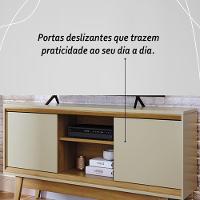 Rack Bancada 2 Portas Tvs Até 65 Polegadas Atlas - Cumaru Opala - 5