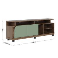 Rack Bancada 2 Portas Com Rodízio Jurerê 1.8 - Amêndoa-hortelã Amêndoa-hortelã - 2