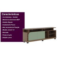 Rack Bancada 2 Portas Com Rodízio Jurerê 1.8 - Amêndoa-hortelã Amêndoa-hortelã - 5