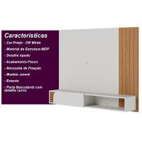 Painel Home Suspenso 1 Porta Tv's 60" Jurerê - Freijó Off White Matte - 5