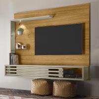 Painel Bancada Suspensa Com Led Tvs Até 50 Polegadas Frizz Select - Cumaru Opala - 1