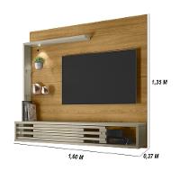 Painel Bancada Suspensa Com Led Tvs Até 50 Polegadas Frizz Select - Cumaru Opala - 5