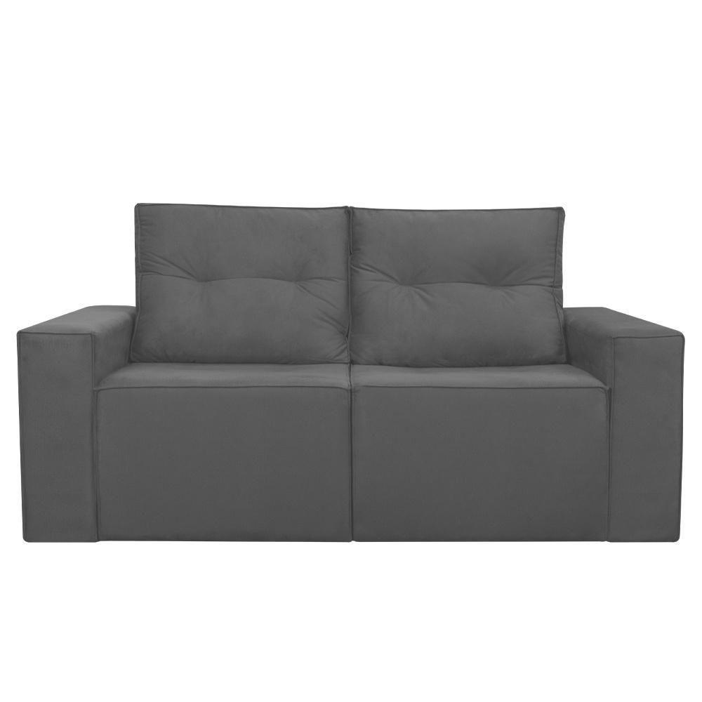 Sofá 1,80 Moderno 2 Lugares Confortável Onix Cinza - 4