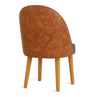 Kit 08 Cadeiras Poltrona De Jantar Bela Corano Nozes E Linho Grafite Pés Palito Castanho - Pallazio - 6