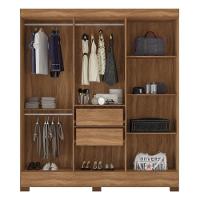 Guarda Roupa Casal 6 Portas E 2 Gavetas Dallas - Amêndola Touch Off White