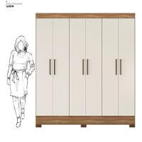 Guarda Roupa Casal 6 Portas E 2 Gavetas Dallas - Amêndola Touch Off White - 5