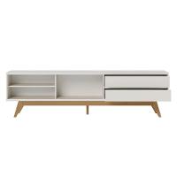 Rack Bancada 1 Portas 2 Gavetas Veneza - Off White Matte Off White Matte - 3