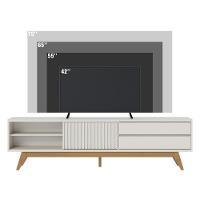 Rack Bancada 1 Portas 2 Gavetas Veneza - Off White Matte Off White Matte