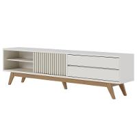 Rack Bancada 1 Portas 2 Gavetas Veneza - Off White Matte Off White Matte - 9