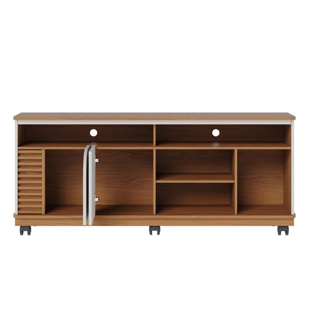 Rack Bancada 2 Portas Com Rodízio Jurerê 1.5 - Freijó Off White Matte - 3