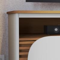 Rack Bancada 2 Portas Com Rodízio Jurerê 1.5 - Freijó Off White Matte - 8