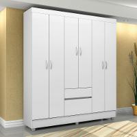 Kit Guarda Roupa Solteiro 6 Portas Flash Ii Cômoda Astral - Branco - 2