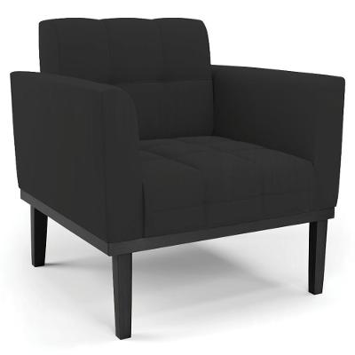 Poltrona Decorativa Ana Veludo Preto Ibiza