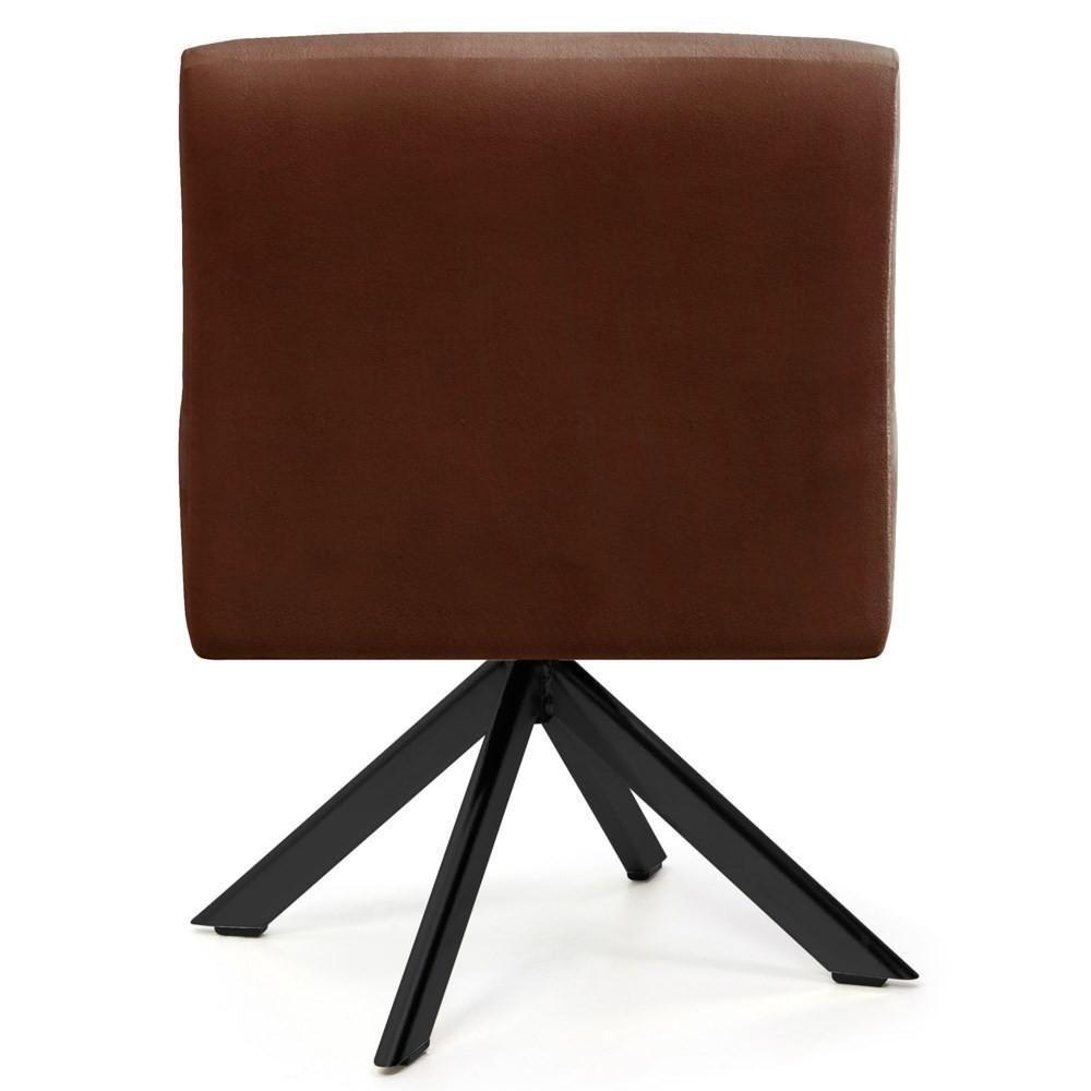 Poltrona Decorativa Giratória Base Eiffel Preto Angel Veludo C-417 Malbec - Domi - 4