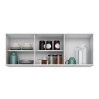 Armário Aéreo De Cozinha Parma 150cm 3 Portas - Lumil Móveis Branco-castanho - 6