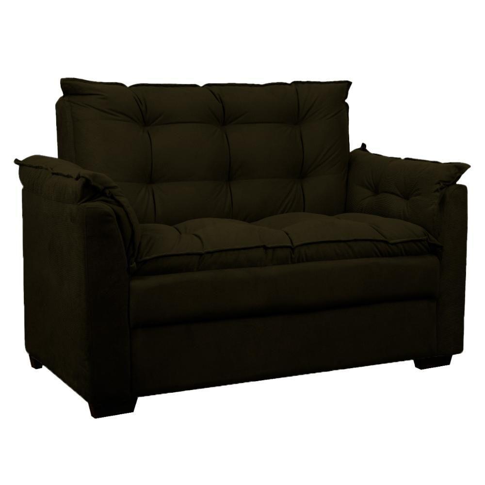 Sofá Confortável 1,40 Pequeno Compacto Small Marrom - 1