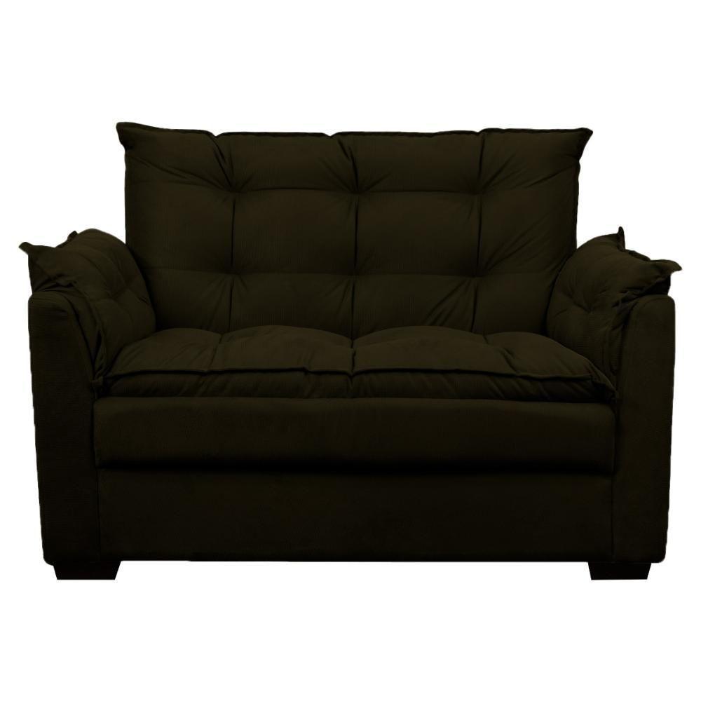 Sofá Confortável 1,40 Pequeno Compacto Small Marrom - 2