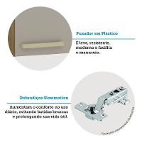 Armário Aéreo 40cm 1 Porta Isis Luciane Móveis Avelã-mocca Laca