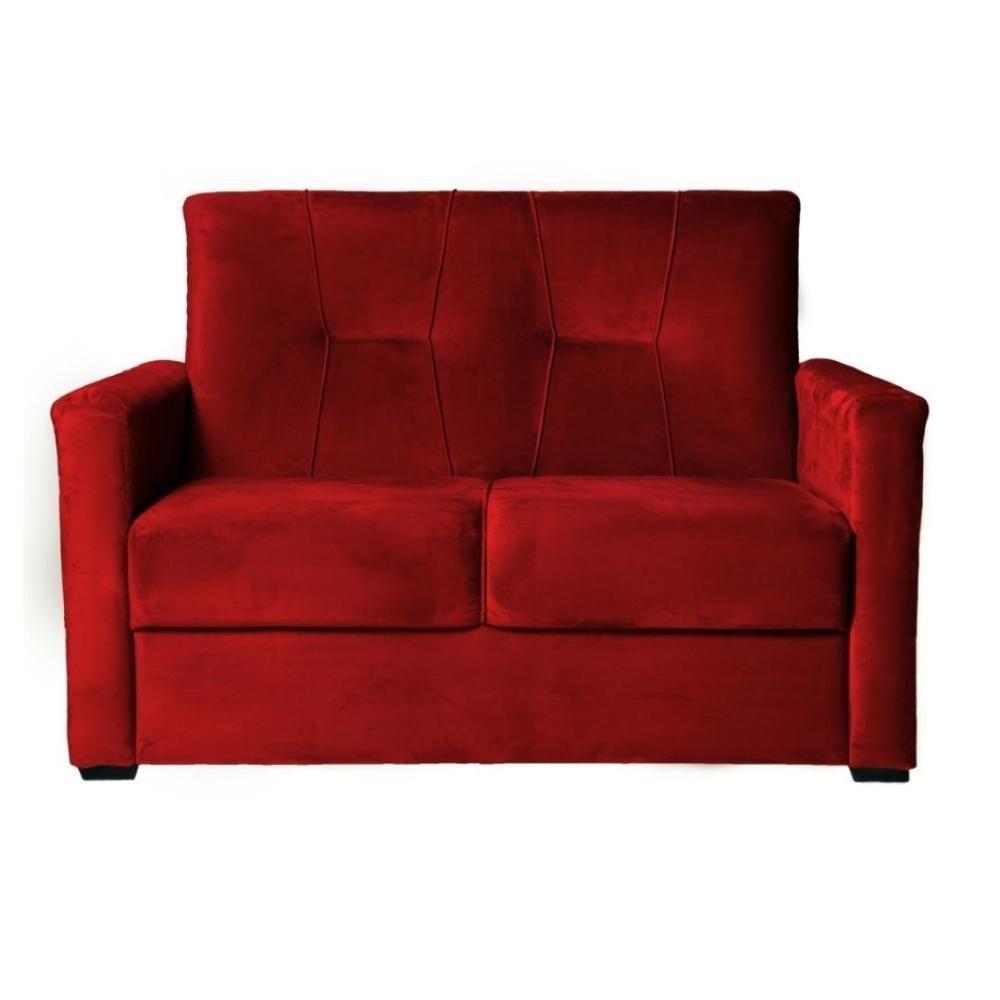 Sofá Pequeno 2 Lugares 1,35 Porta Controle No Braço Alice Bebe Rosa Bebe - 2