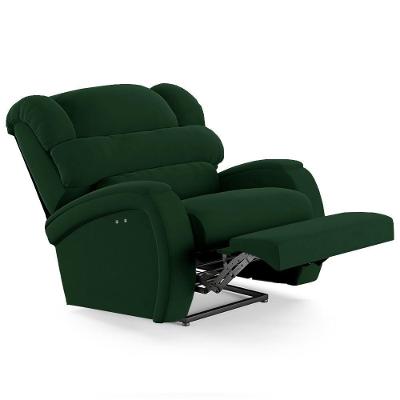 Poltrona Do Papai Reclinável Kalie Power Touch Massagem Fh9 Veludo Verde - Mpozenato