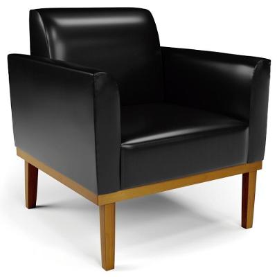Poltrona Decorativa Maressa Sintético Pu Preto Ibiza
