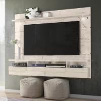 Painel Bancada Suspensa Com Led Tvs Até 60 Polegadas Lana 1.8 - Calacata Off White - 1