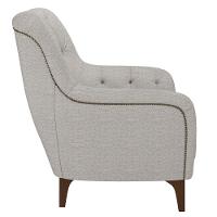 Kit 2 Poltronas Decorativas Para Sala Com Capitonê Pietà M22 Linho Cinza - Mpozenato - 3