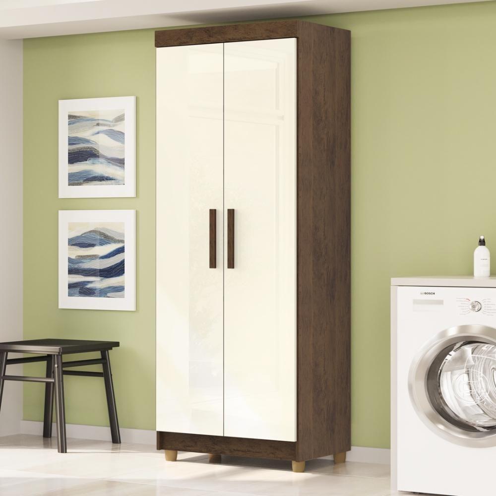 Multiuso 2 Portas Line - Imbuia Champanhe - 1