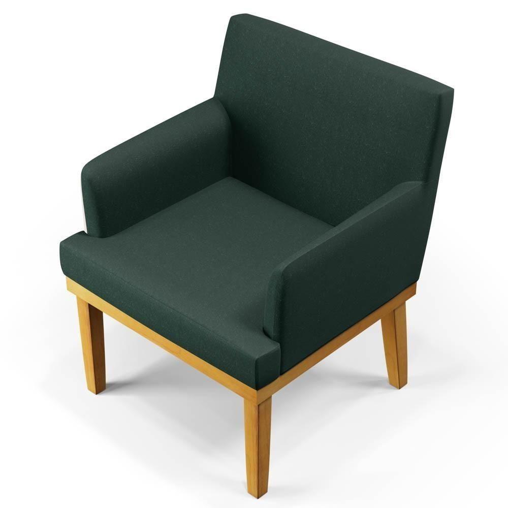 Kit 2 Poltronas Decorativas Vitória W01 Linho Verde - Mpozenato - 3
