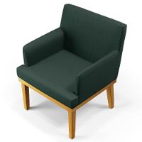 Kit 2 Poltronas Decorativas Vitória W01 Linho Verde - Mpozenato - 3