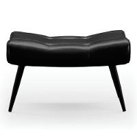 Kit Poltrona E Puff Para Sala De Estar Com Almofada E Pés Palito Lord Facto Preto - Ibiza