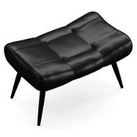 Kit Poltrona E Puff Para Sala De Estar Com Almofada E Pés Palito Lord Facto Preto - Ibiza - 5