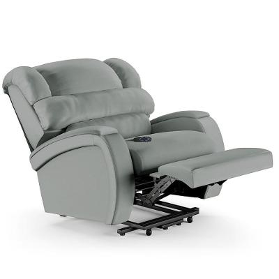 Poltrona Do Papai Reclinável Kalie Elevação Lift Elétrico Fh9 Pu Cinza - Mpozenato