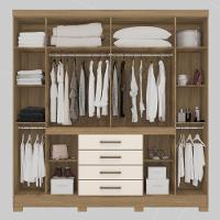 Guarda Roupa Casal 8 Portas E 4 Gavetas New Realce - Amêndola Touch Off White - 3