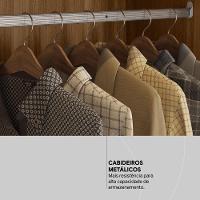 Guarda Roupa Casal 8 Portas E 4 Gavetas New Realce - Amêndola Touch Off White - 7