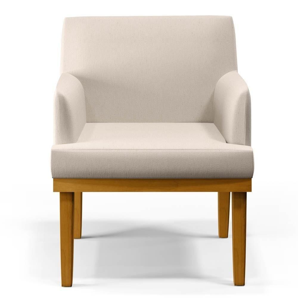 Kit 2 Poltronas Decorativas Vitória W01 Linho Cru - Mpozenato - 5