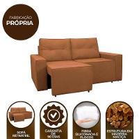 Sofá Retrátil 2 Lugares 1,80 Confortável Polo Cobre - 7
