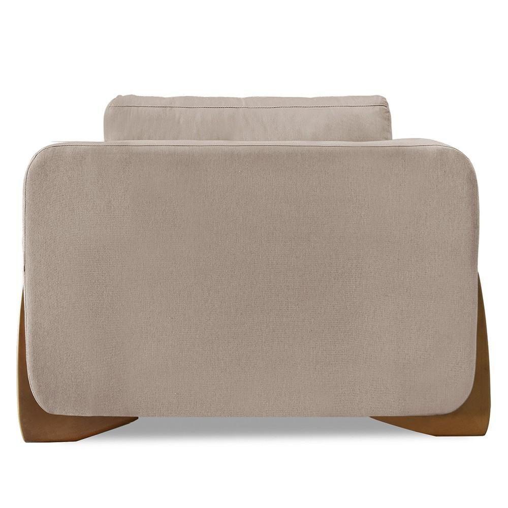 Poltrona Para Sala Base De Madeira Kit 2 Izzy S06 Linho Areia - Mpozenato - 8