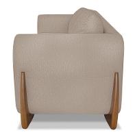 Poltrona Para Sala Base De Madeira Kit 2 Izzy S06 Linho Areia - Mpozenato - 10