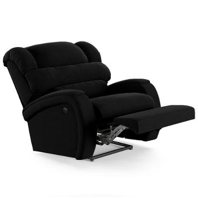 Poltrona Do Papai Reclinável Kalie Power Elétrica Fh9 Veludo Preto - Mpozenato