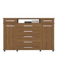 Cômoda 7 Gavetas 2 Portas 1 Cabideiro 1 Nicho Com Rodizios London - Amendola Touch - 6