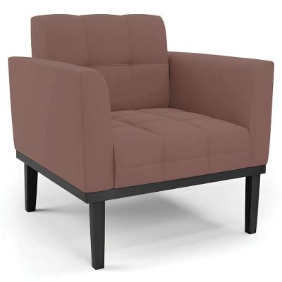 Poltrona Decorativa Ana Veludo Preto Rosa Ibiza