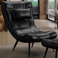 Poltrona Decorativa Para Sala De Estar Com Almofada E Pés Palito Lord Facto Preto - Ibiza - 2