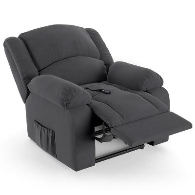 Poltrona Do Papai Reclinável Pietra Controle Power Elétrico Usb Fh9 Veludo Cinza - Mpozenato