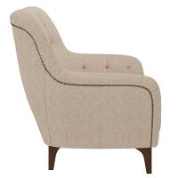 Kit 2 Poltronas Decorativas Para Sala Com Capitonê Pietà M22 Linho Cru - Mpozenato - 5