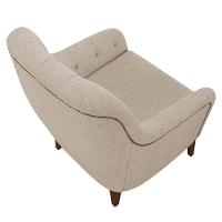 Kit 2 Poltronas Decorativas Para Sala Com Capitonê Pietà M22 Linho Cru - Mpozenato - 6