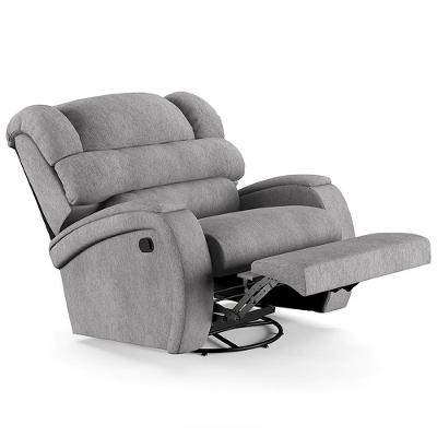 Poltrona Do Papai Reclinável Kalie Glider Giratória Fh9 Linho Cinza - Mpozenato
