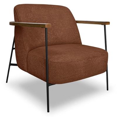 Poltrona Para Sala Ellen S06 Boucle Terracota Mpozenato